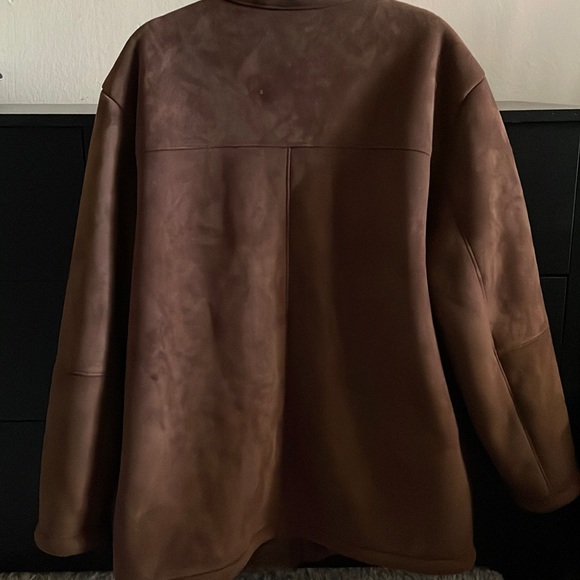 Brown microsuede jacket. Size L.  Weatherproof garment co. brand - Picture 2 of 16